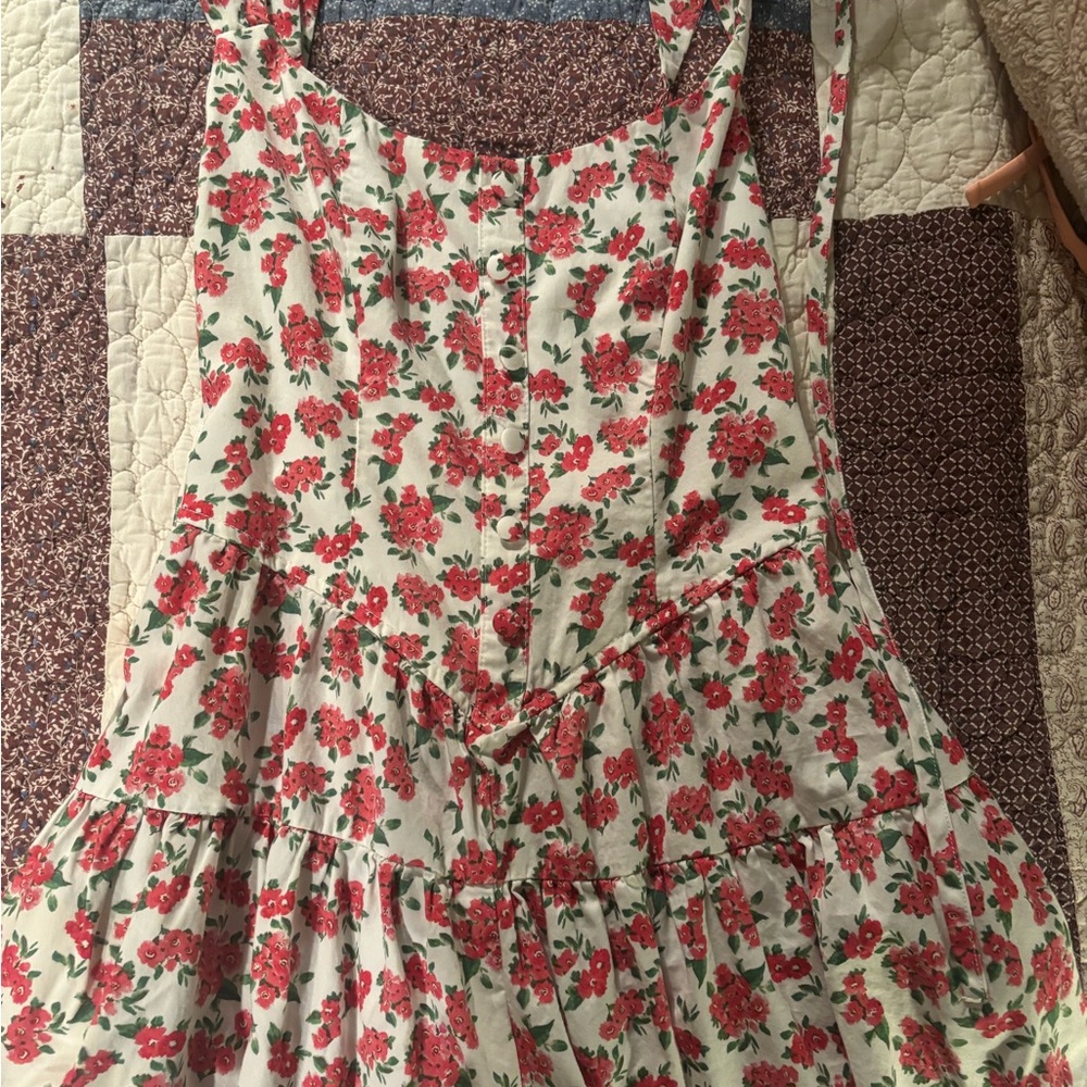 Wild Fable Floral Jumpsuit - Red and Cream